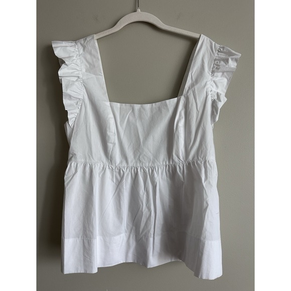 Lilly Pulitzer Tops - LILLY PULITZER Resort‎ White Tiana Babydoll Ruffled Tank; Size 10
